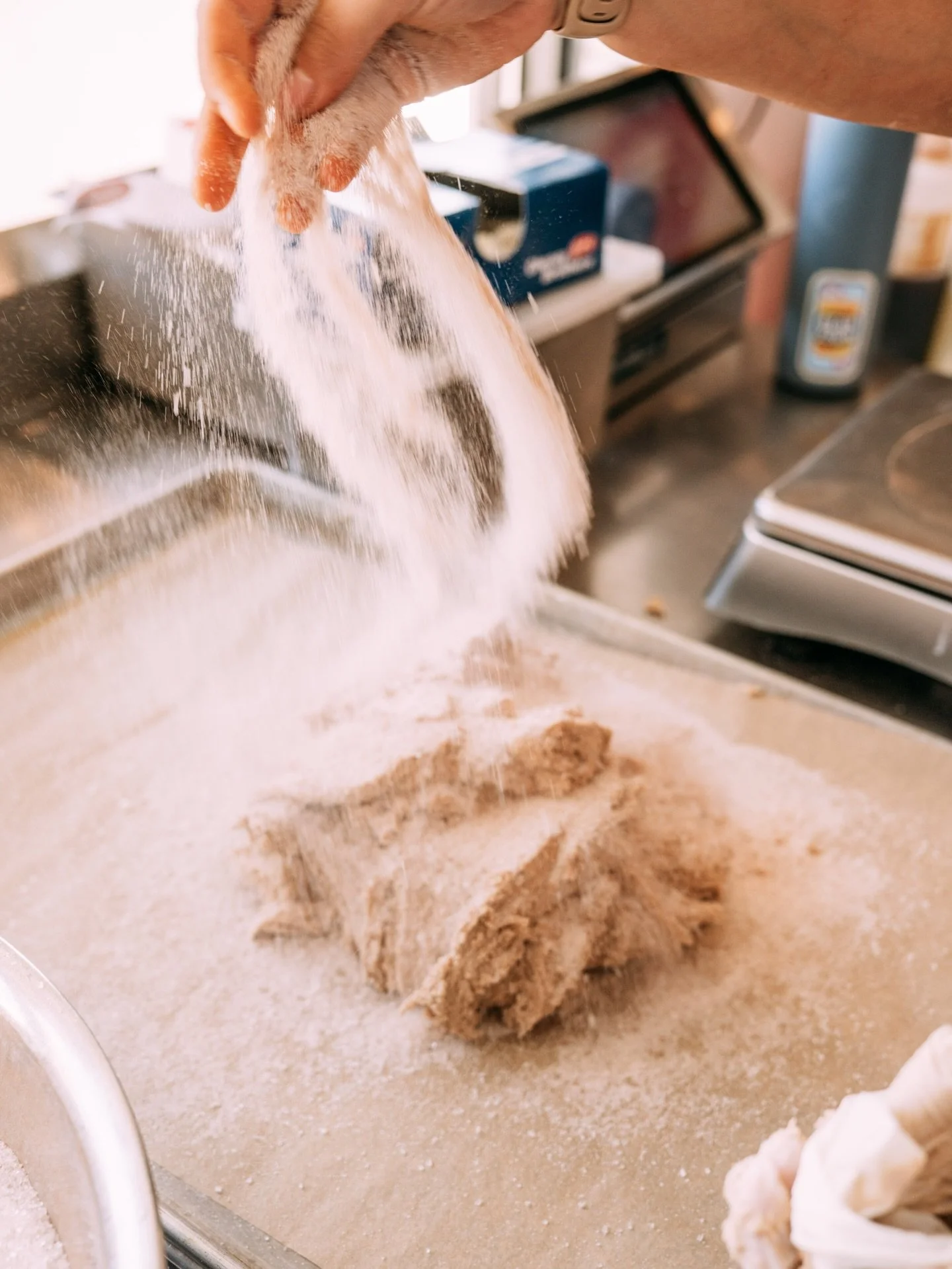 SNICKERDOODLE DOUGH 
The children were nestled all snug in their beds while visions of Snickerdoodles danced through their heads! Brown sugar cinnamon ice cream with nuggets of snickerdoodle cookie dough and crispy snickerdoodle crunchies. 

Scoops w