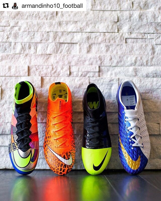 Starting the week with a bit of boot porn as we went down a rabbit hole on the gram 🤣
Which ones are your fav? We&rsquo;ll take the ones allll the way to the left please 👀⚽️
📸: @armandinho10_football
.
.
.
#active #football #skill #skills #tricks 
