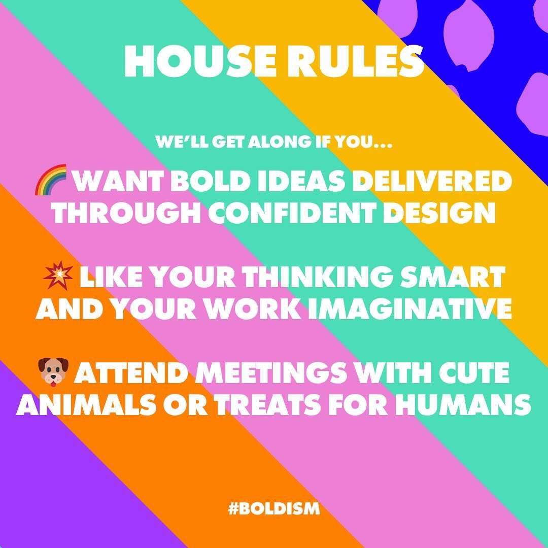 Busy AF folk making #worksnacks and BOLDISM&reg; so here&rsquo;s some Wednesday house rules to chow down on👆🏼👆🏼👆🏼👆🏼

This is my most serious face&hellip; 😐