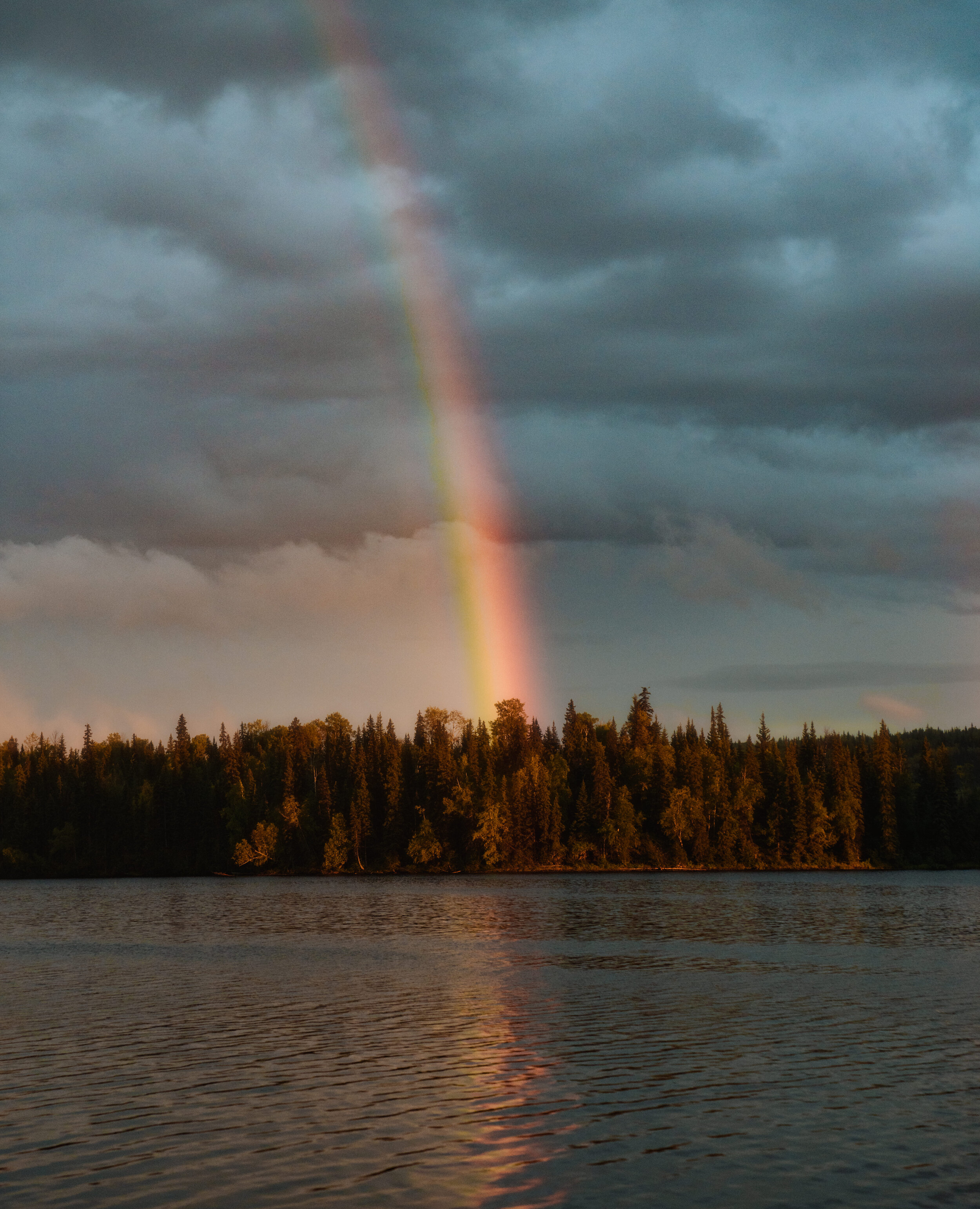 Rainbow over Batnuni Lake Resort