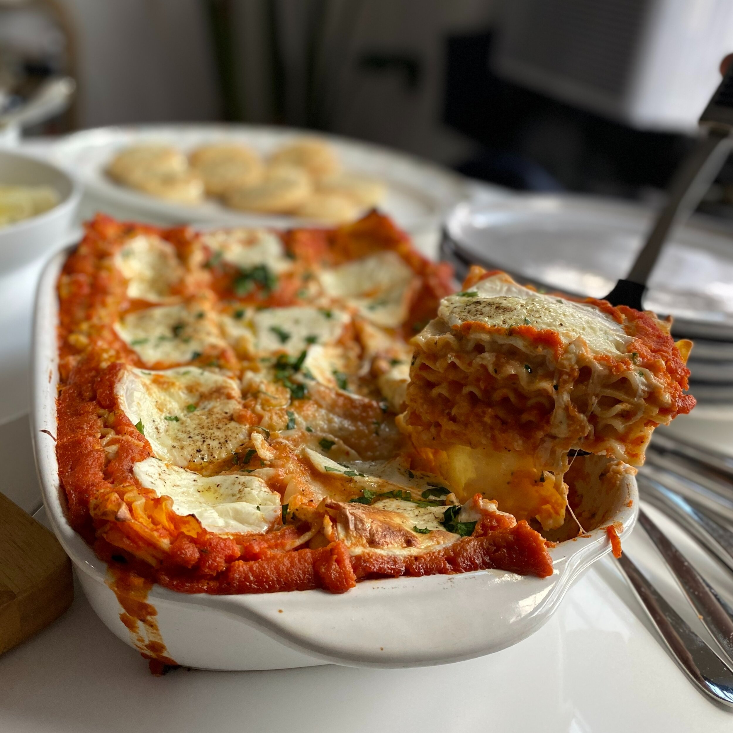 Mascarpone and Cauliflower Lasagna