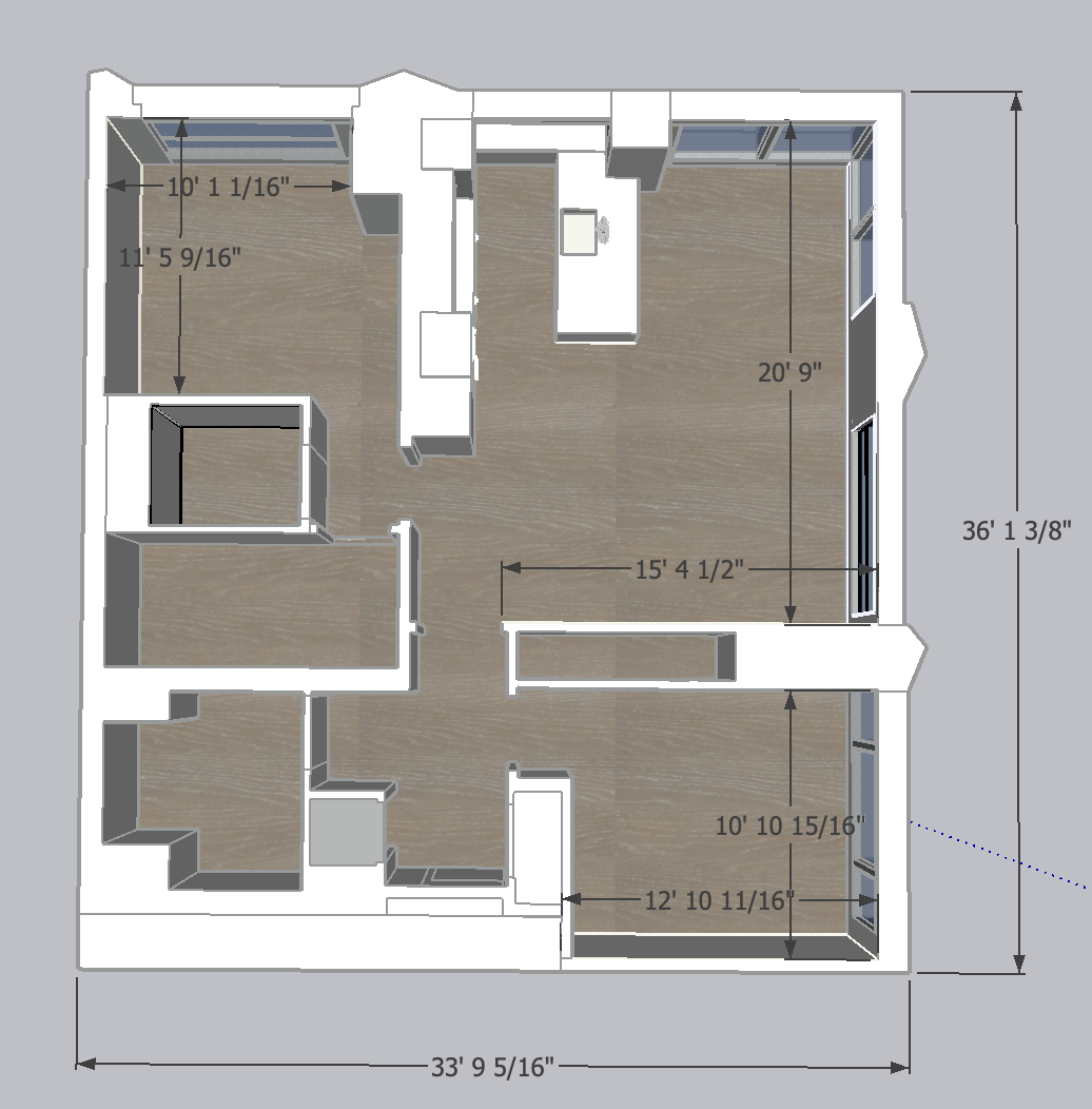 Floor Plan Rendering with Measurements