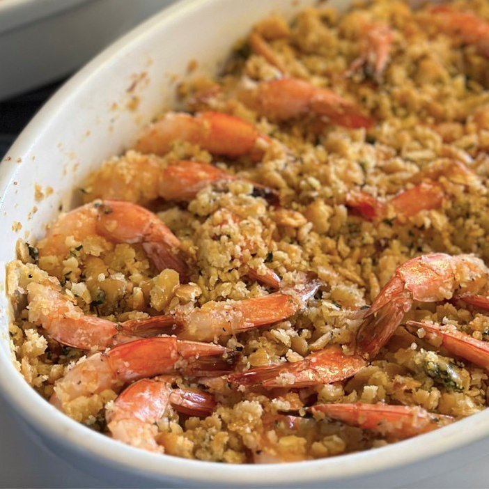 Need a quick dish that can be assembled ahead of time? Look no further! I call this my Baked &quot;Stuffed&quot; Shrimp because you simply lay the shrimp into the dish and layer in the filling - no fussing with actually stuffing. The best part of thi