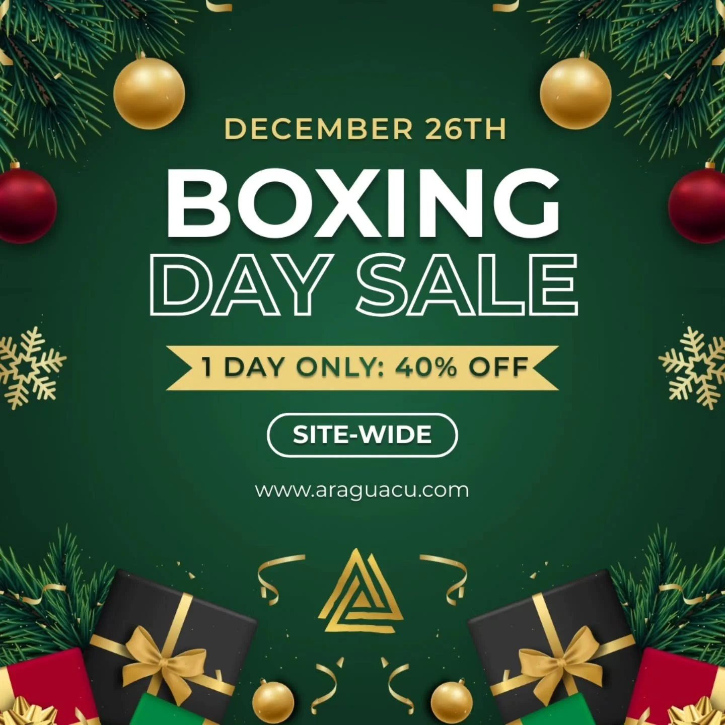 Get ready to level up your dance game with the Araguacu end-of-year celebrations! 

Whether you are looking to treat yourself or gift a friend, we have two massive opportunities to save while we enjoy our holiday break.

🔥 THE MAIN EVENT: BOXING DAY