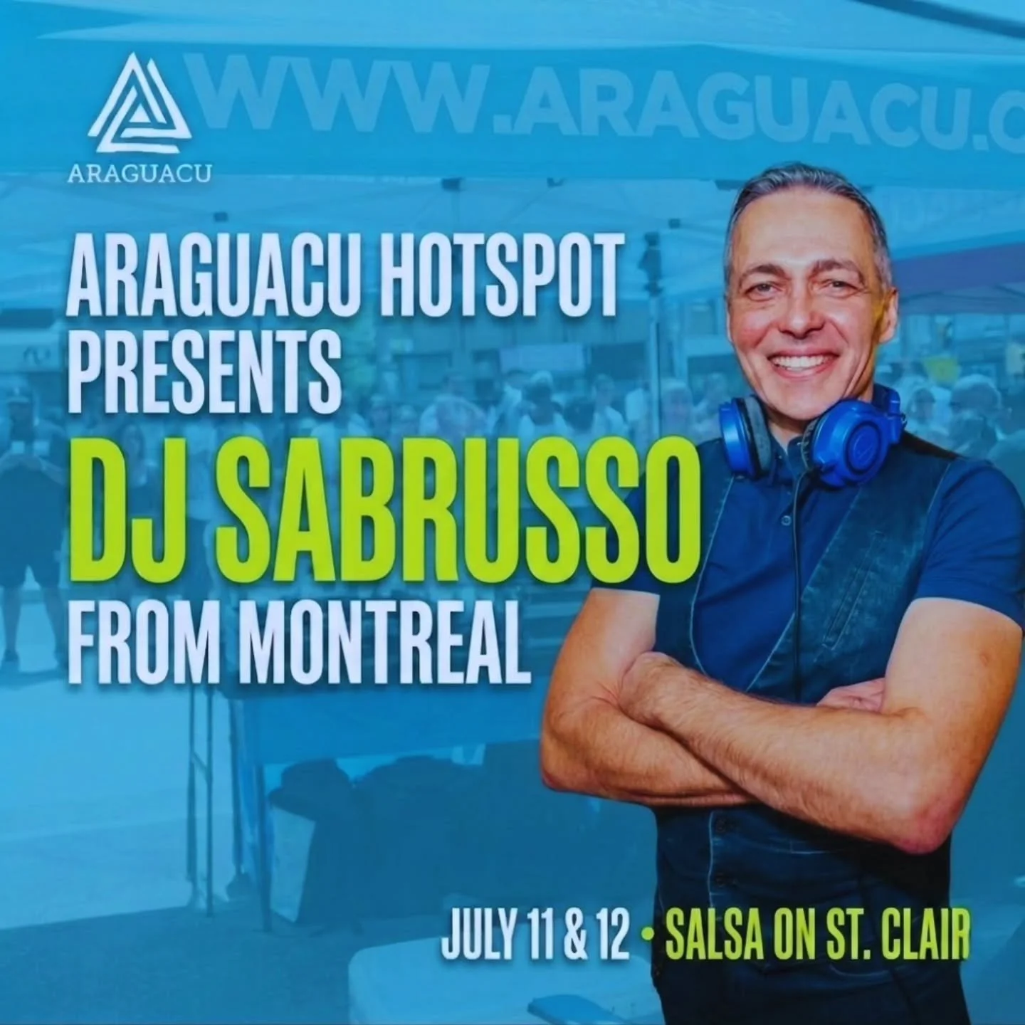 ​🔥 HOTSPOT ANNOUNCEMENT! 🔥
​🎧 LINEUP ALERT: DJ SABRUSSO 🎧

The Montreal connection is strong! ✈️🇨🇦 

We are absolutely thrilled to keep the lineup drops rolling and introduce the next phenomenal DJ joining us at the Araguacu Hotspot for Salsa o