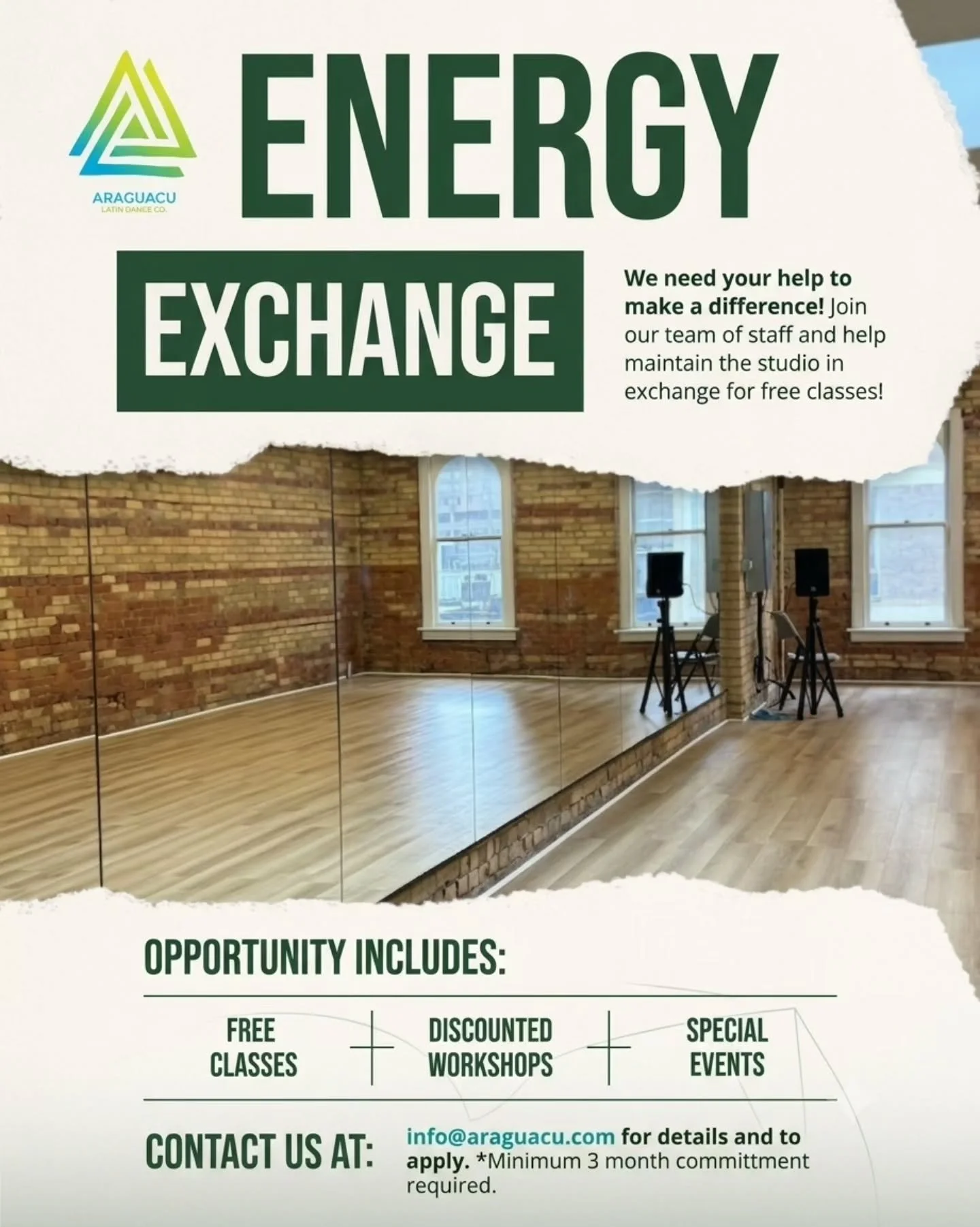 Ready to level up your dancing AND be at the heart of our community? 🔥✨

​We&rsquo;re officially opening spots for our Energy Exchange Program for the fall season! If you want to train consistently, connect with amazing people, and help keep our spa
