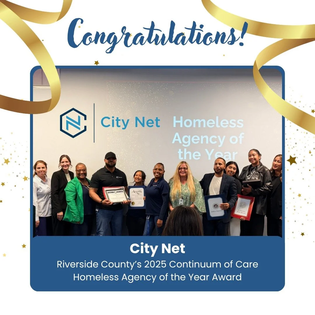 We are proud and honored to have received this award from the Riverside County Continuum of Care as the Homeless Services Agency of the Year for 2025! Shout out to all of the dedicated staff in Riverside County and all the people who support them for