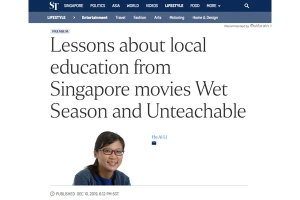 Unteachable in The Straits Times - Dec 10 2019