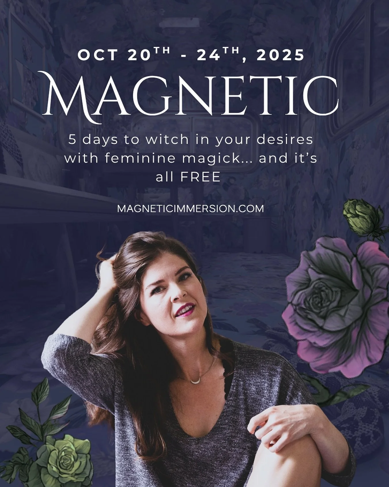 We start Monday! Link in comments to join us. Community, fun, magick, inner shifts and insights, reality creation… what are you waiting for?!!
#magneticimmersion2025 
#magnetism #feminineenergy #femininepower #femininemagnetism #feminineembo