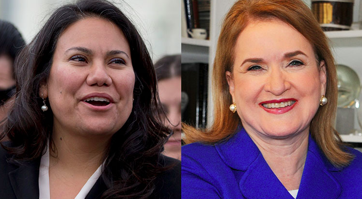 Texas elected its first two Latina congresswomen, Sylvia Garcia (L) and Veronica Escobar (R).