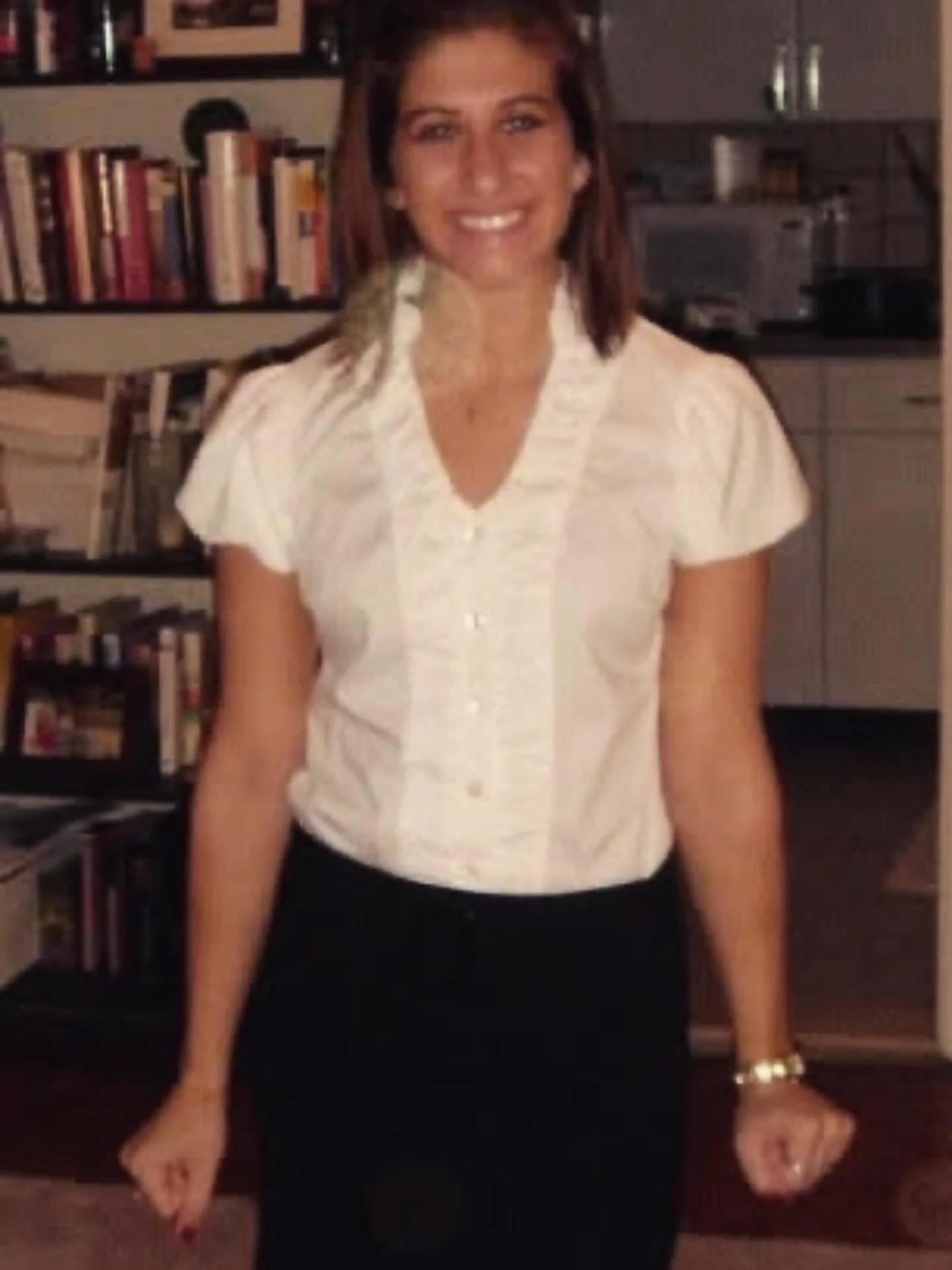 Looking back at this photo, I notice something I didn&rsquo;t see at the time.

My smile says I was excited.

My clenched fists tell a different story.

I took this picture to document my first day working as an assistant buyer at Macy&rsquo;s in New