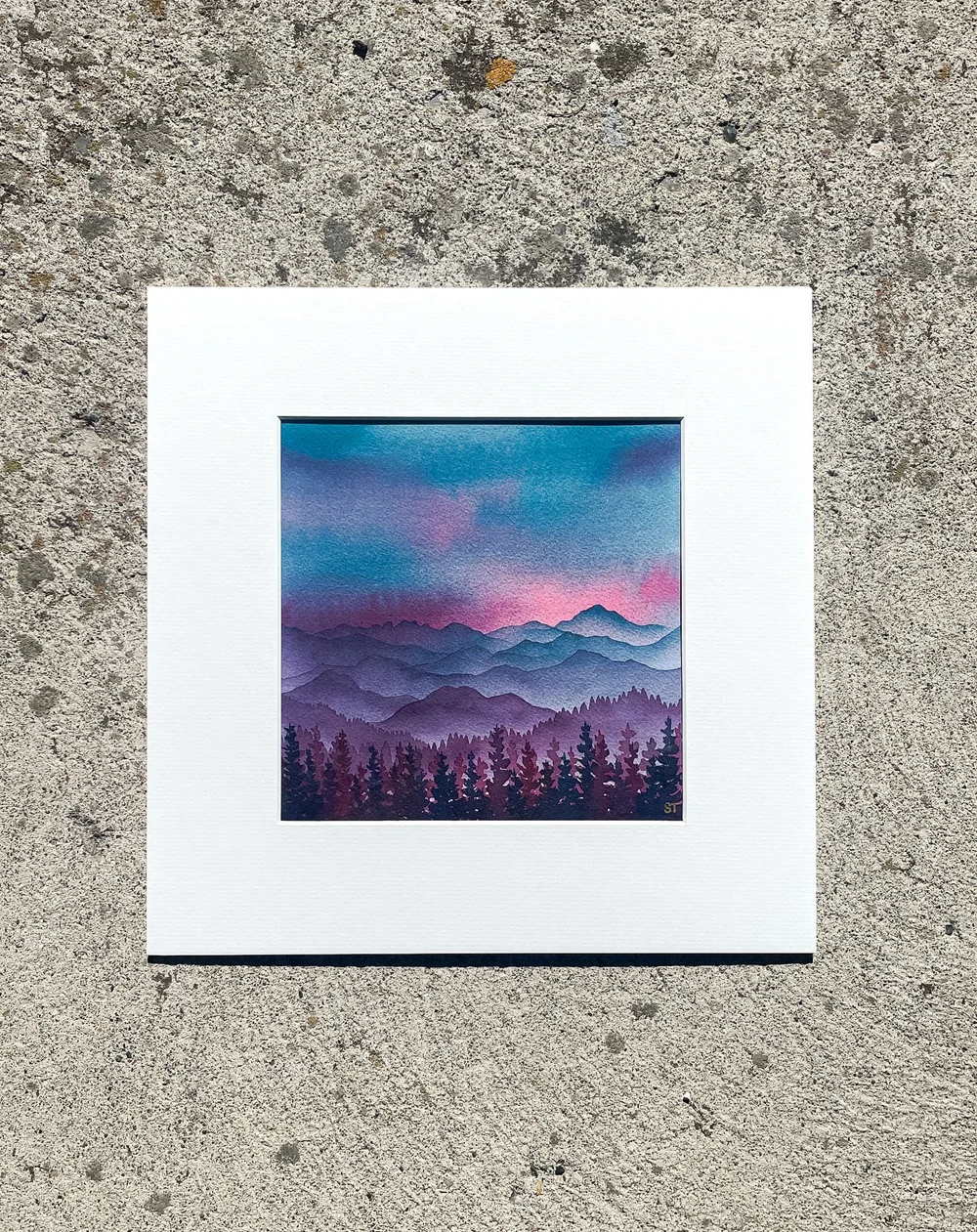 絵画 Mountain glow Mountain glow