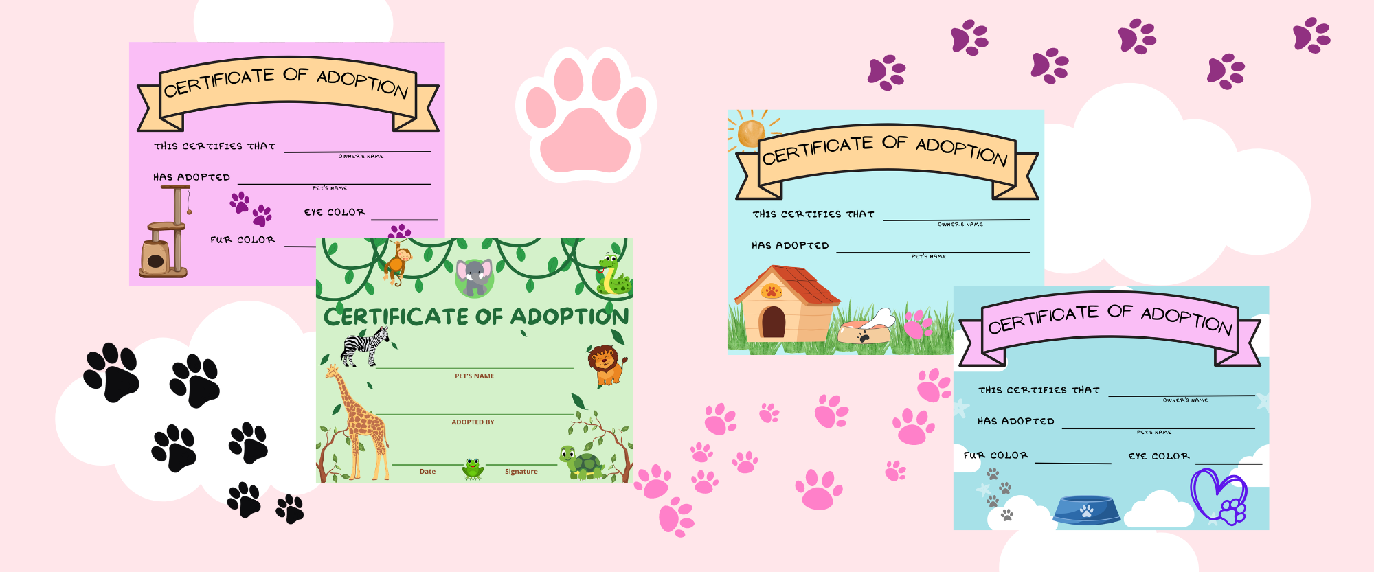 Free Stuffed Animal Adoption Certificate Printable — Sew Cute Patterns