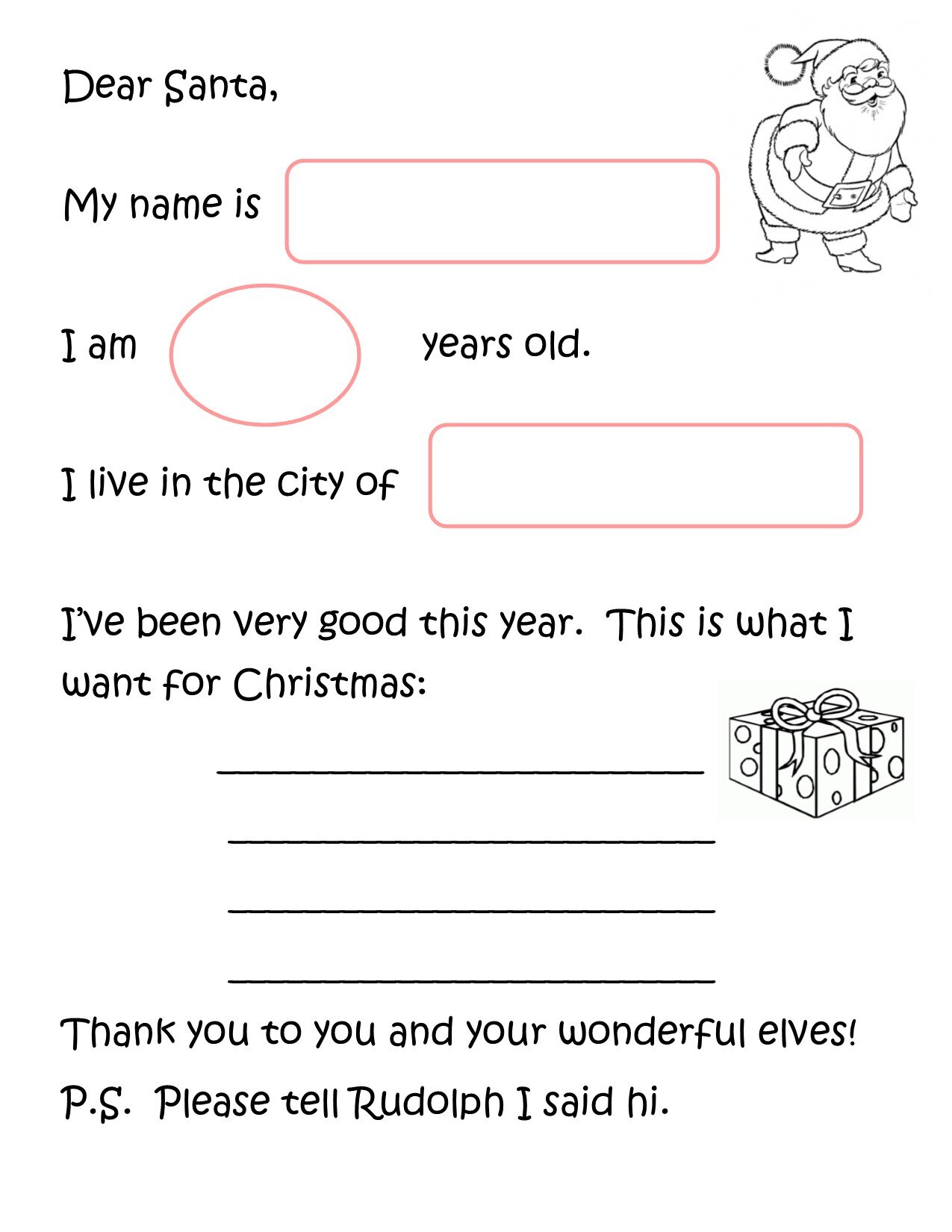 Printable Letters to Santa — Sew Cute Patterns