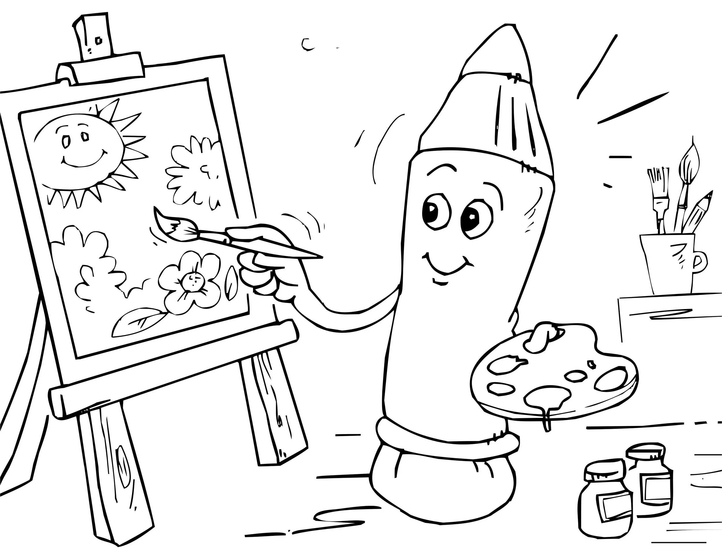 Art Supplies Coloring Page - Page 15 