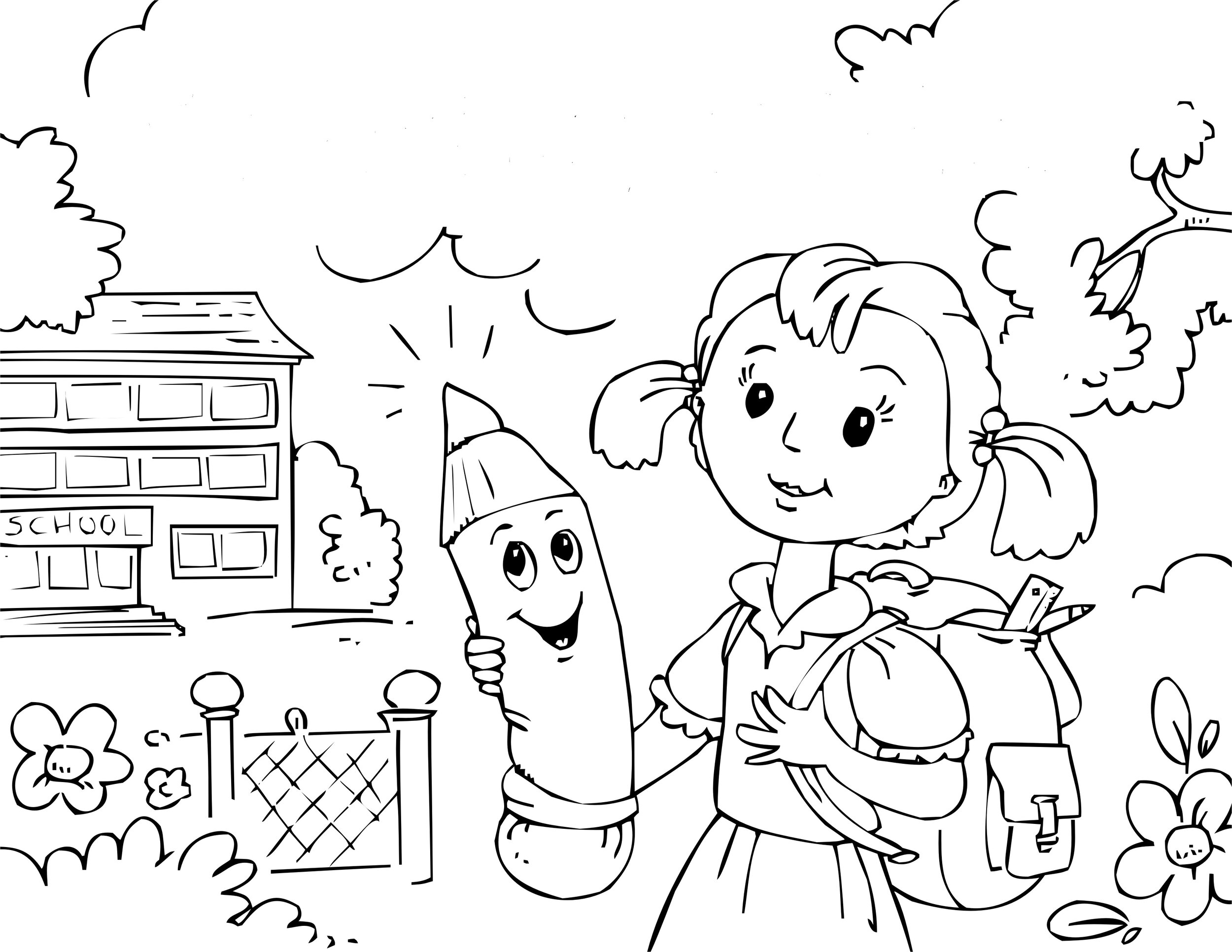 My First Day of School   Free Coloring Pages — Sew Cute Patterns