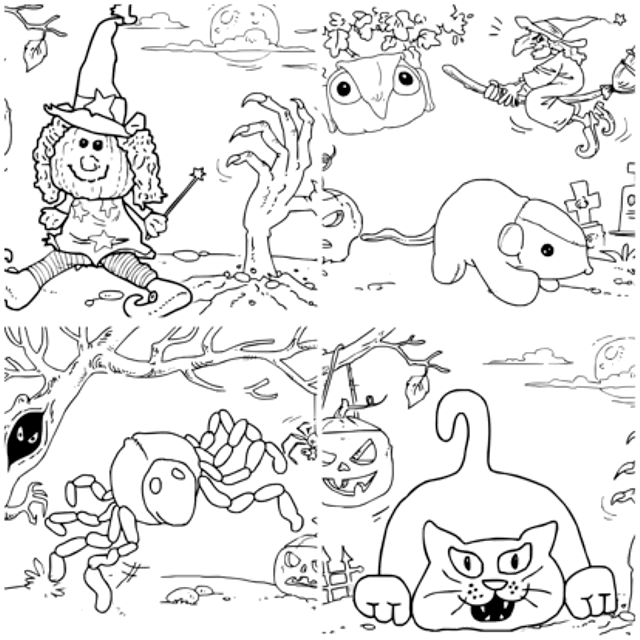 Download Free Halloween Coloring Book Sew Cute Patterns