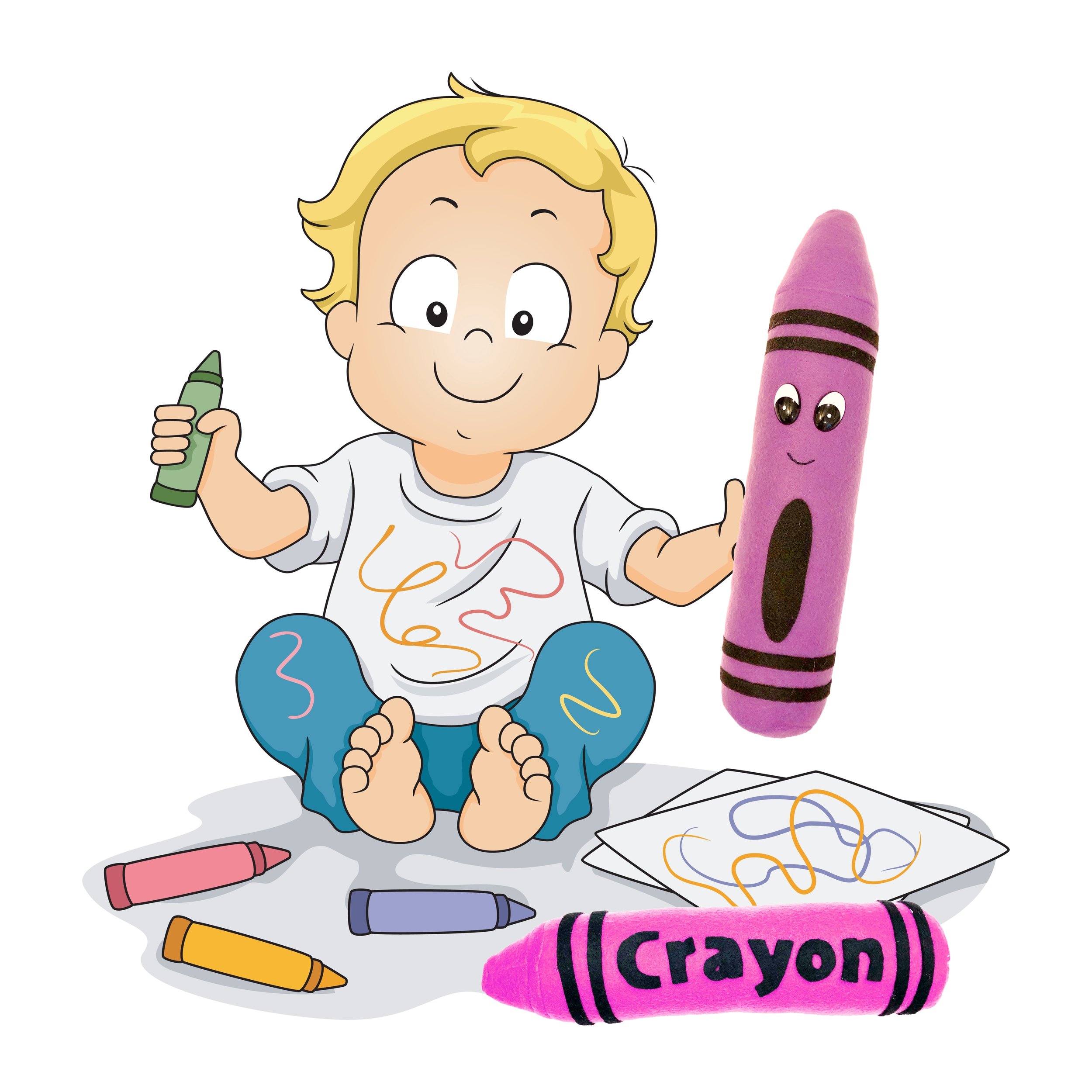 Soft Toy Crayon Pattern