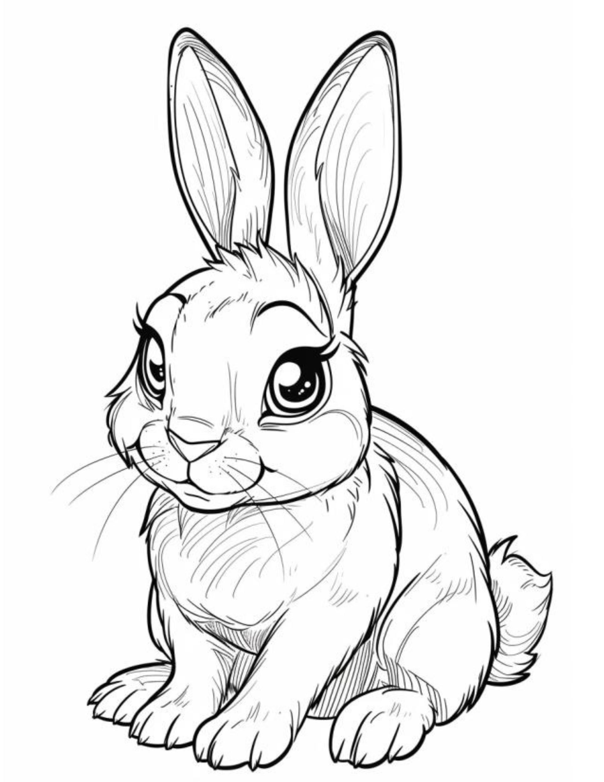 Happy Easter Bunny Coloring