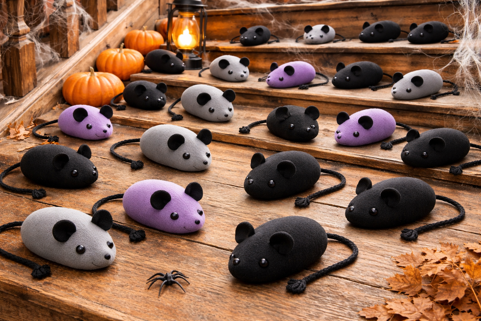 🐭 Free Halloween Plush Mice Pattern (Tiny Decor with Big Personality!)