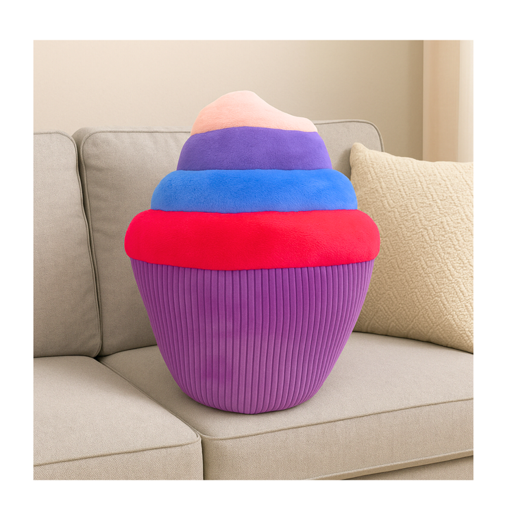 🧁 Go Big or Go Buttercream: Sew Your Own Oversized Cupcake Plush!