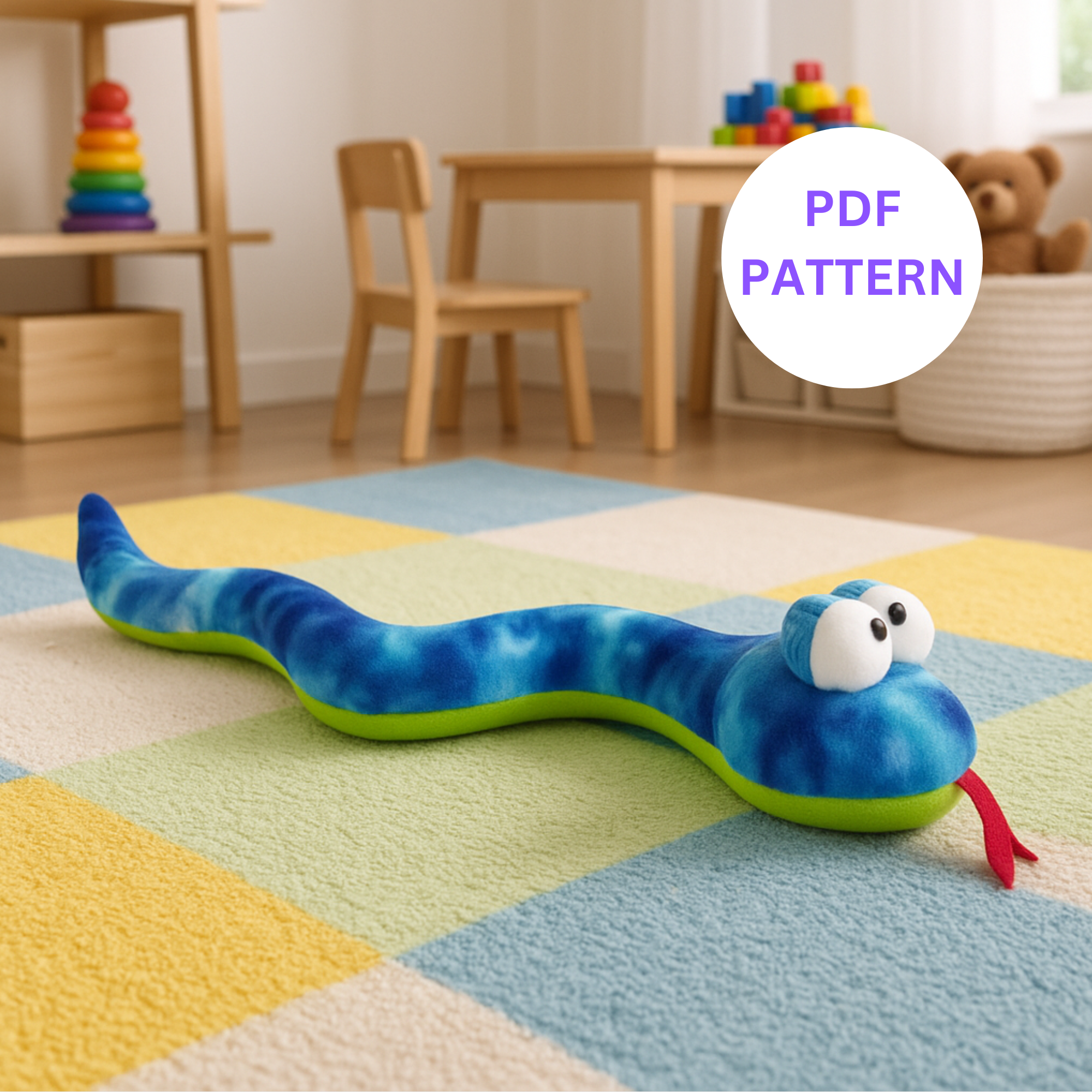 Sew This! Plush Snake Sewing Pattern