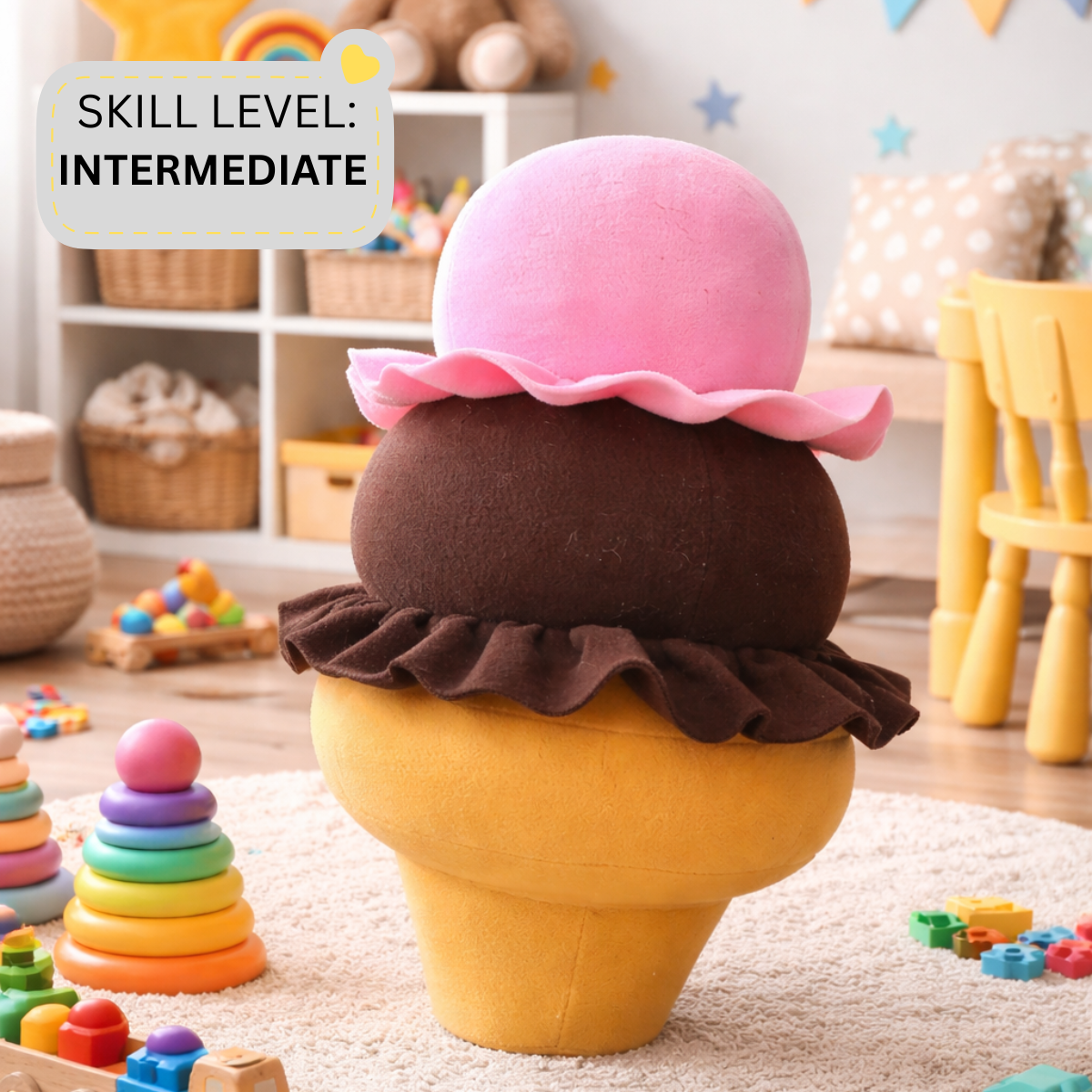 Sew Your Own Plush Ice Cream Cone!