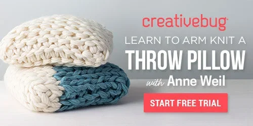 Learn to Arm Knit a Throw Pillow - from creativebug
