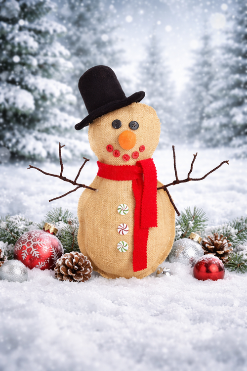 ❄️ Free Burlap Snowman Pattern ❄️