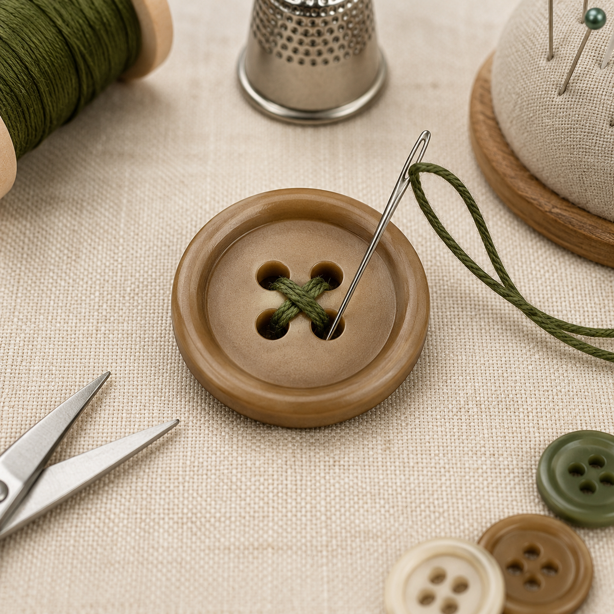 How to Sew a Button