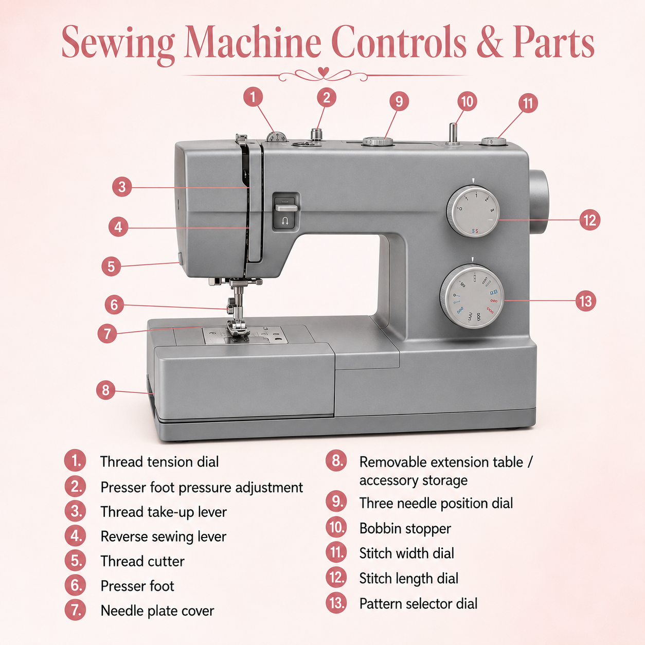 Sewing Machine Parts Defined