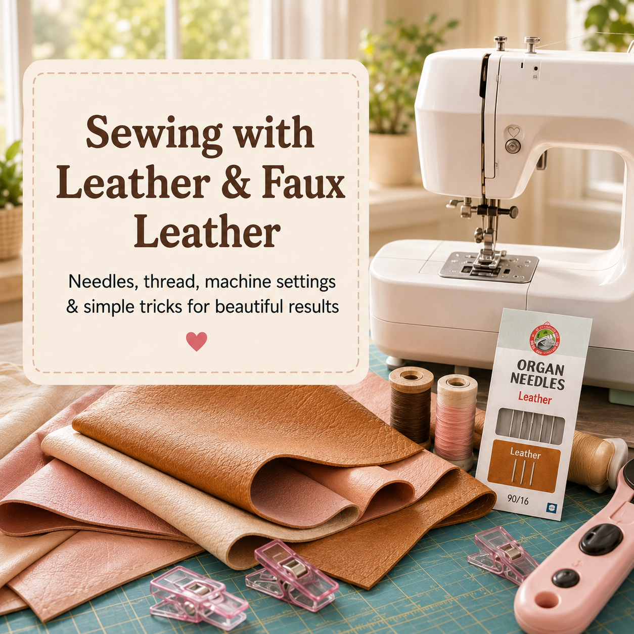Leather &amp; Faux Leather Sewing Hacks: Needles, Thread, Machine Settings &amp; More