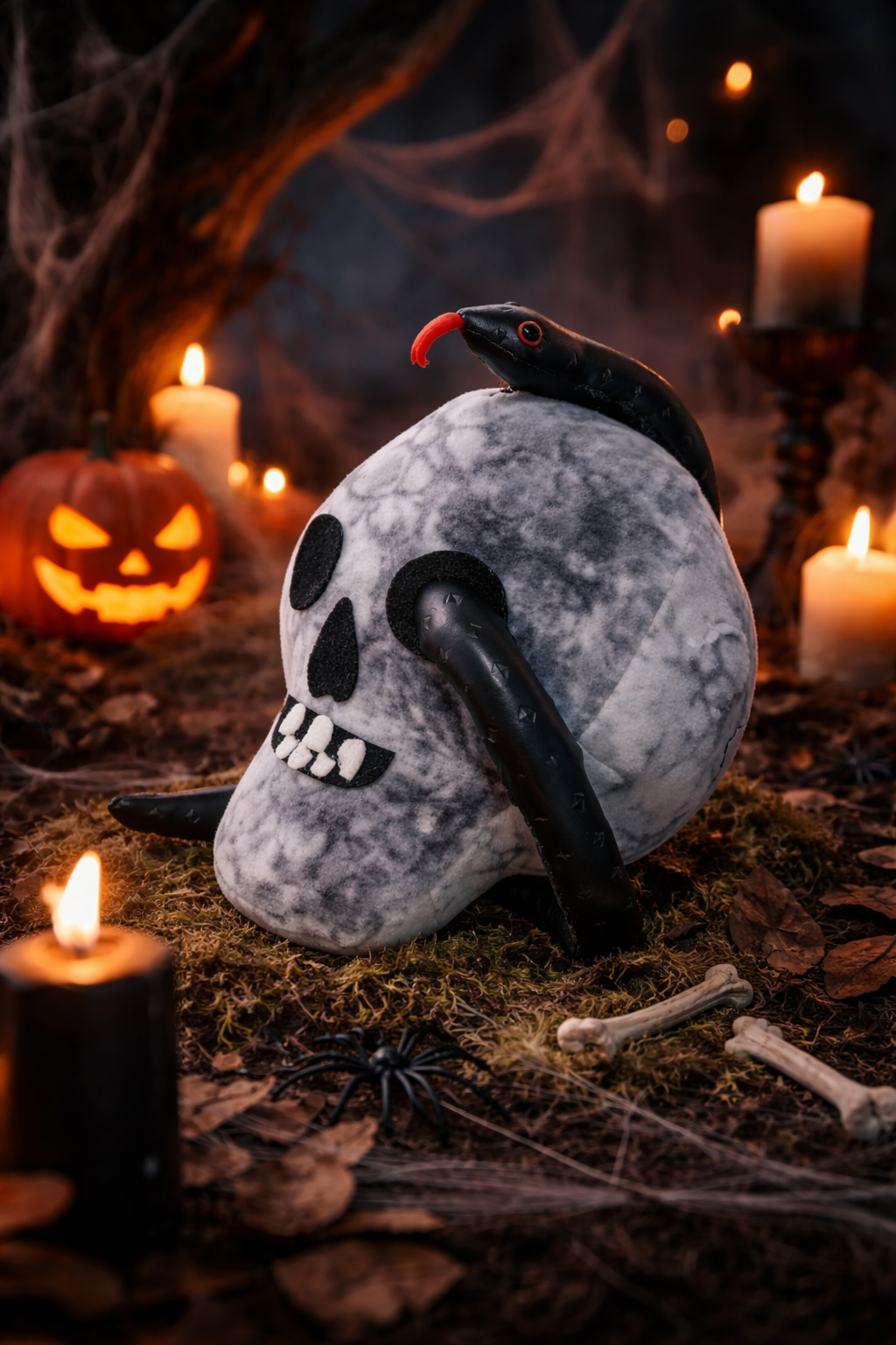 skull with snakes