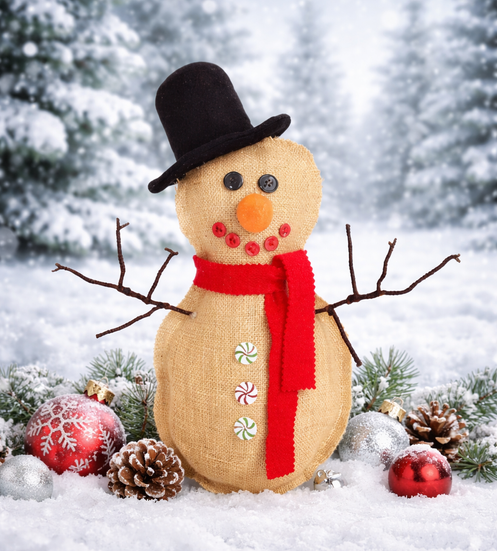 Free Burlap Snowman Pattern 