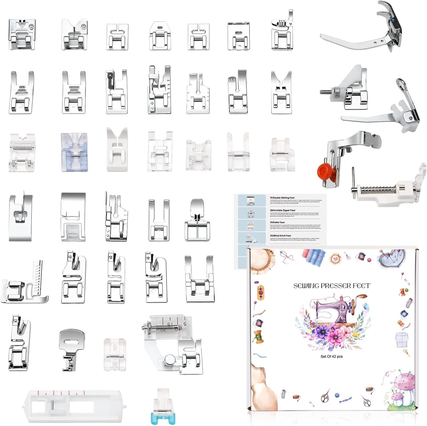 42 Piece Sewing Feet
