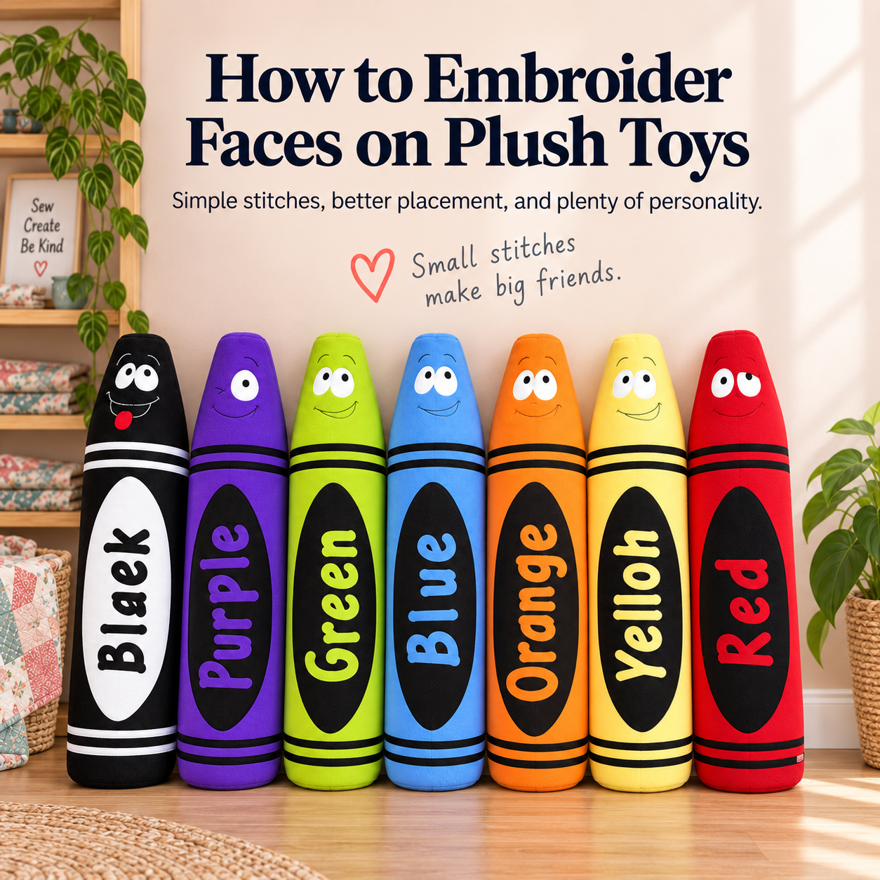 The Art of Faces: Embroidery Tips for Perfect Plushie Expressions