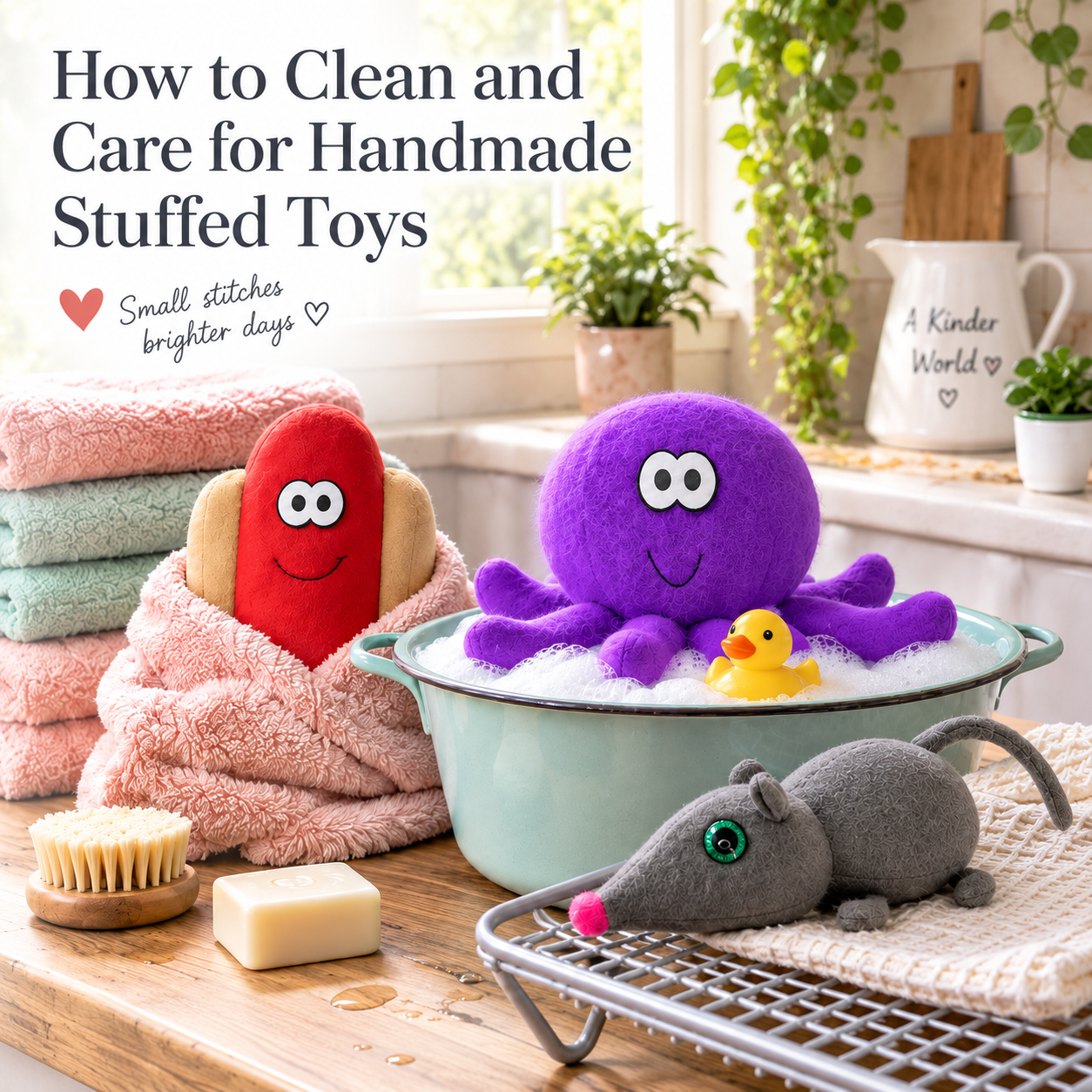 How to Clean and Care for Handmade Stuffed Toys