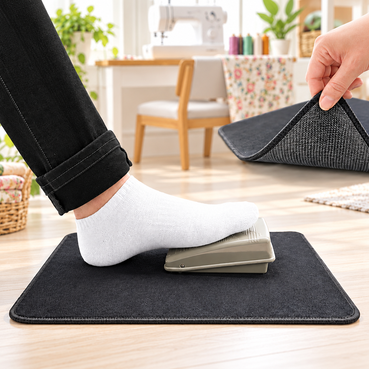 Say Goodbye to Pedal Slips: The Ultimate Non-Slip Pad for Your Sewing Machine Foot Pedal!