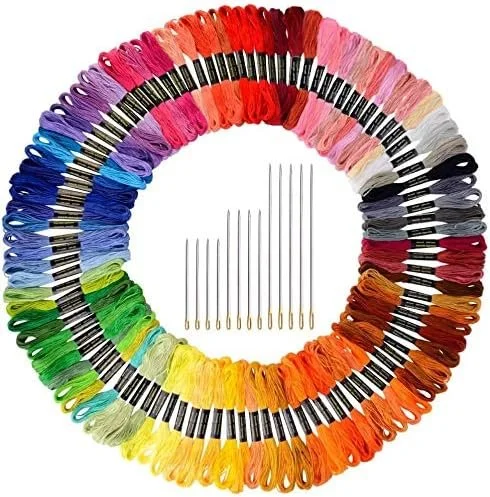 embroidery floss &amp; needles