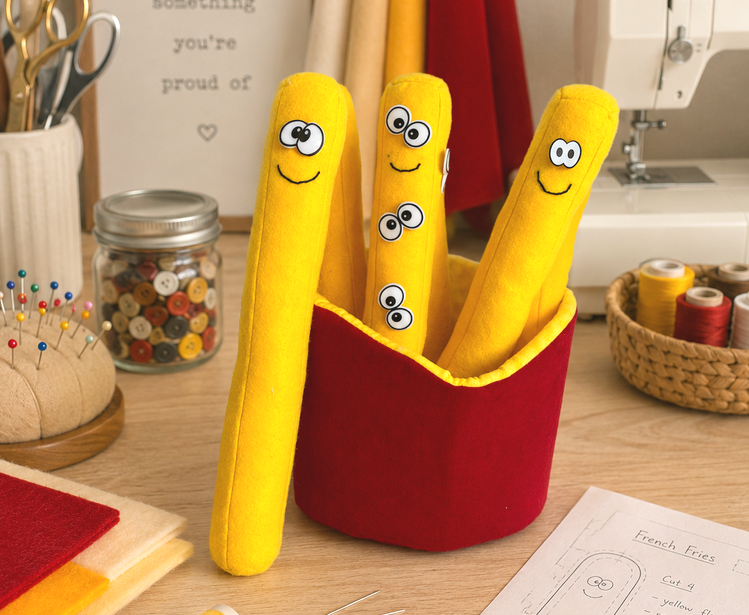 plush french fry pattern