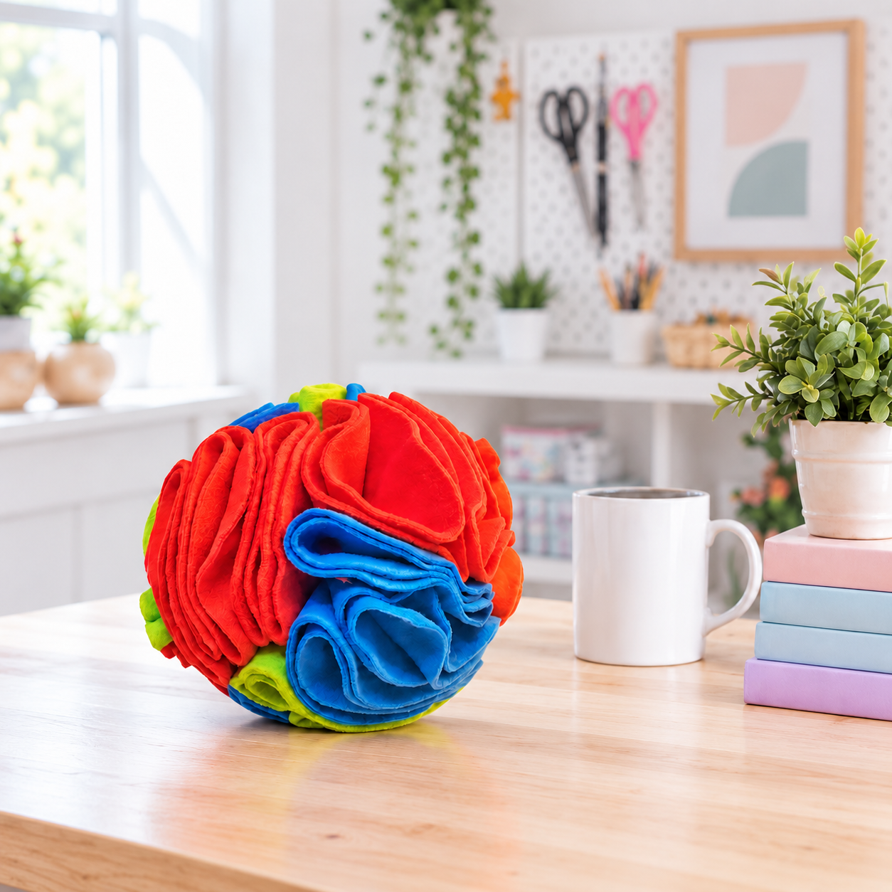 Free Fleece Fabric Ball Pillow Tutorial