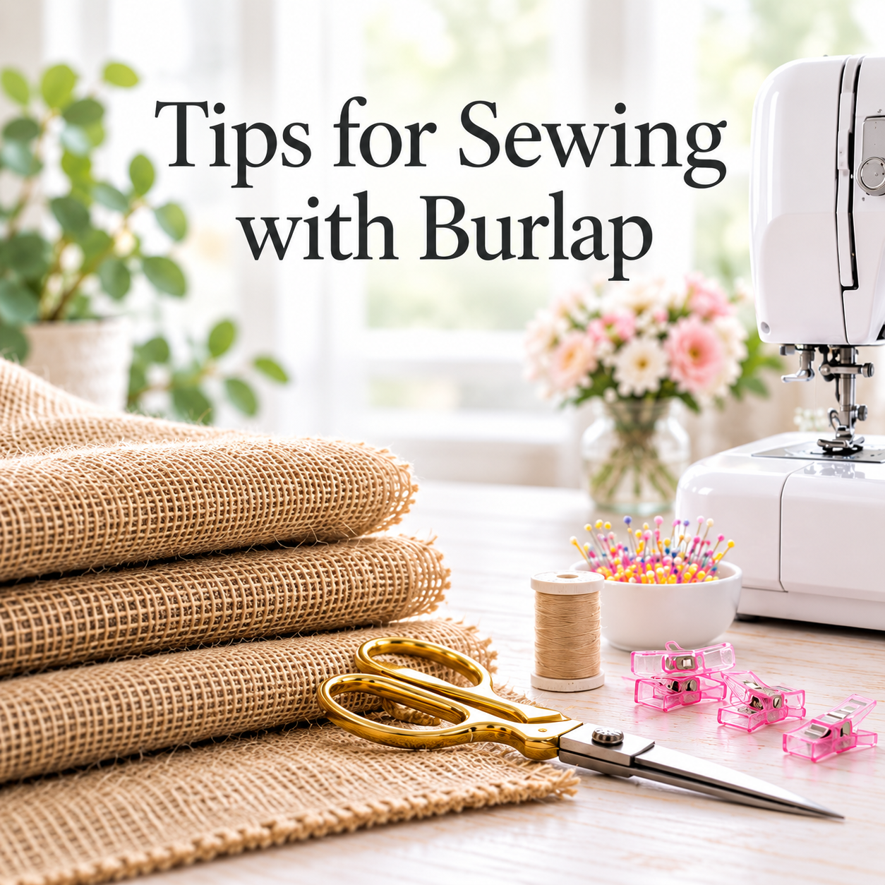 Sewing with Burlap Fabric Tips