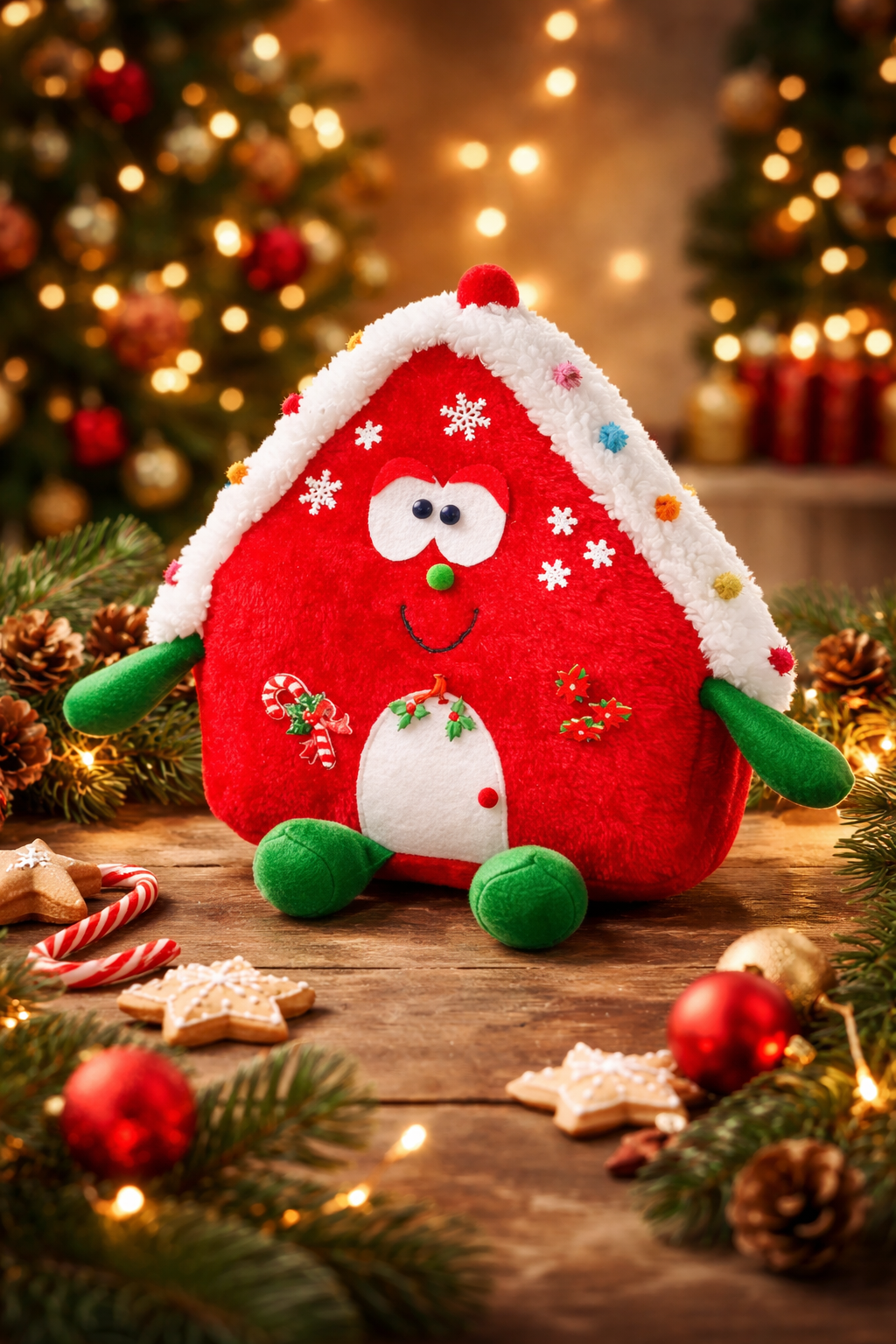 plush gingerbread house pattern
