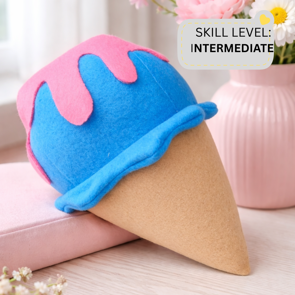 cute plush ice cream cone pattern.png