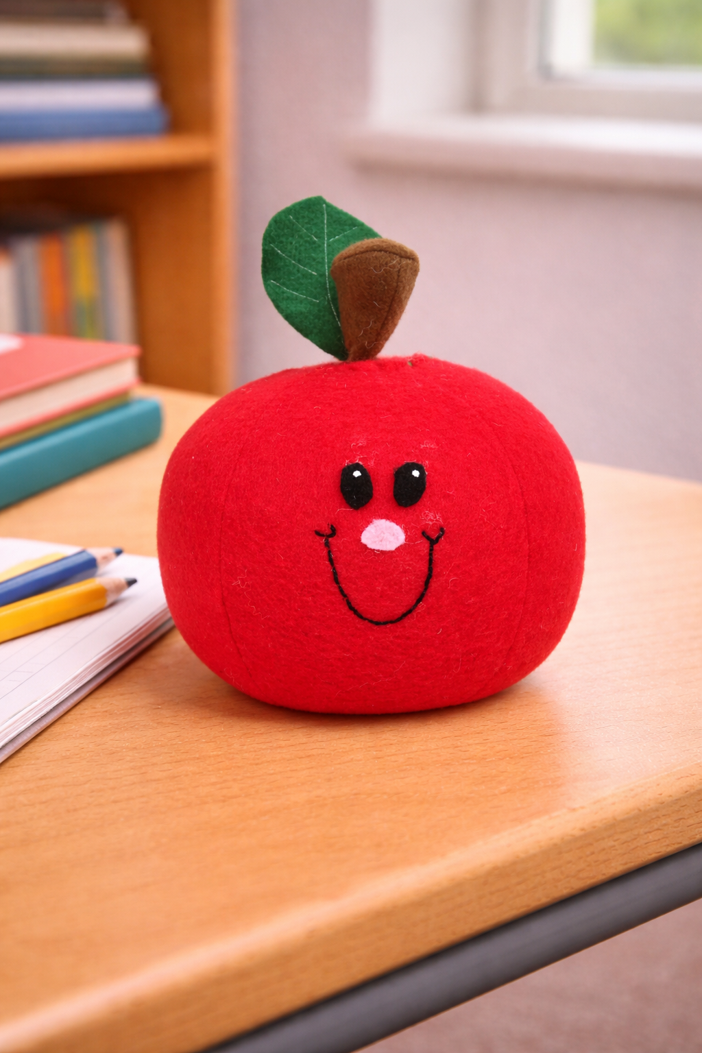 plush back to school apple pattenr