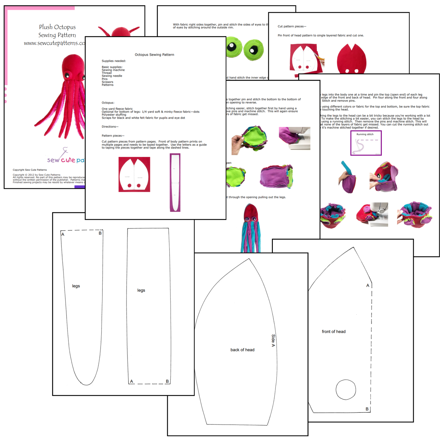 Printable Octopus Sewing Pattern