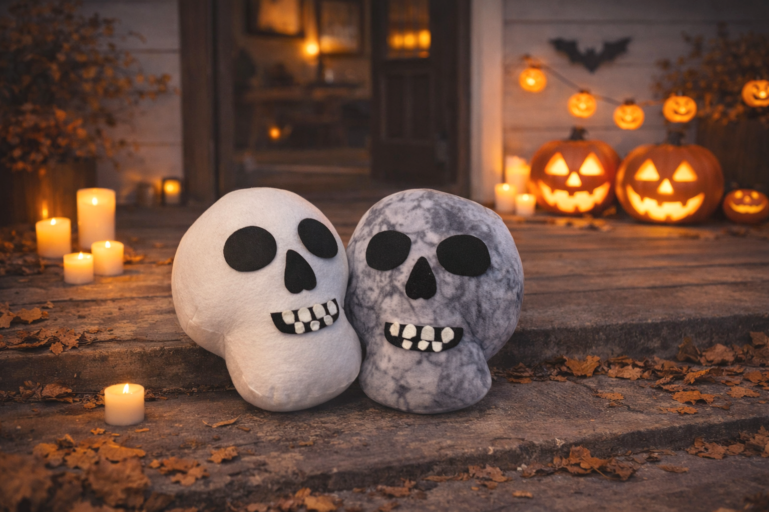 plush skull Halloween sewing pattern