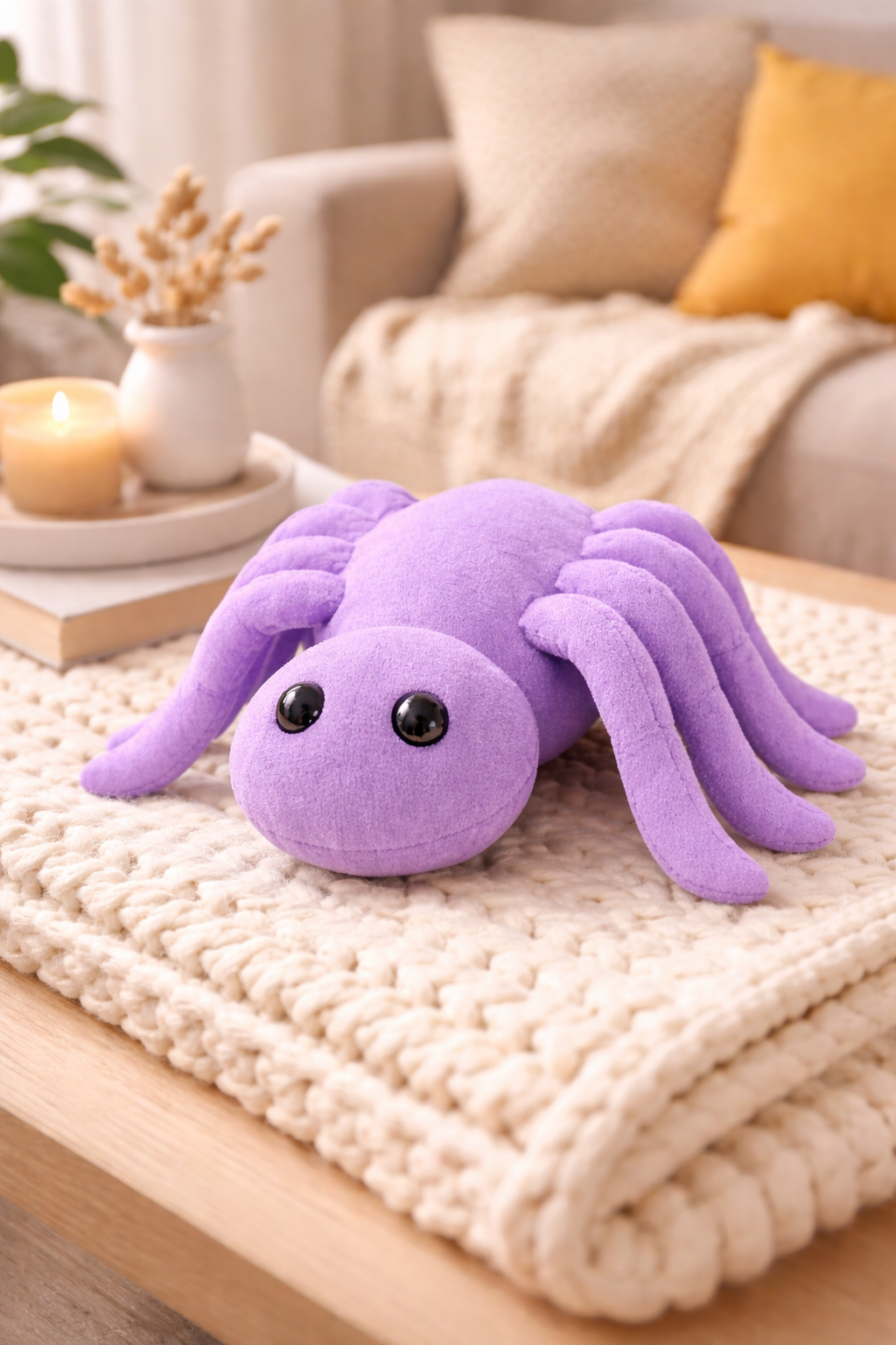 cute plush spider halloween pattern