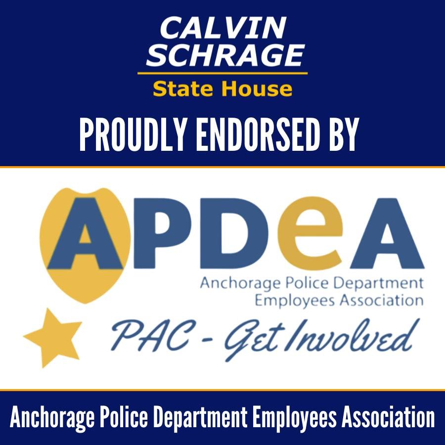 Public safety is the key to the success of our community, and I'm honored to have the endorsement of the Anchorage Police Department Employees Association PAC! Together, we've built a strong partnership, and I'm excited to continue working with APDEA