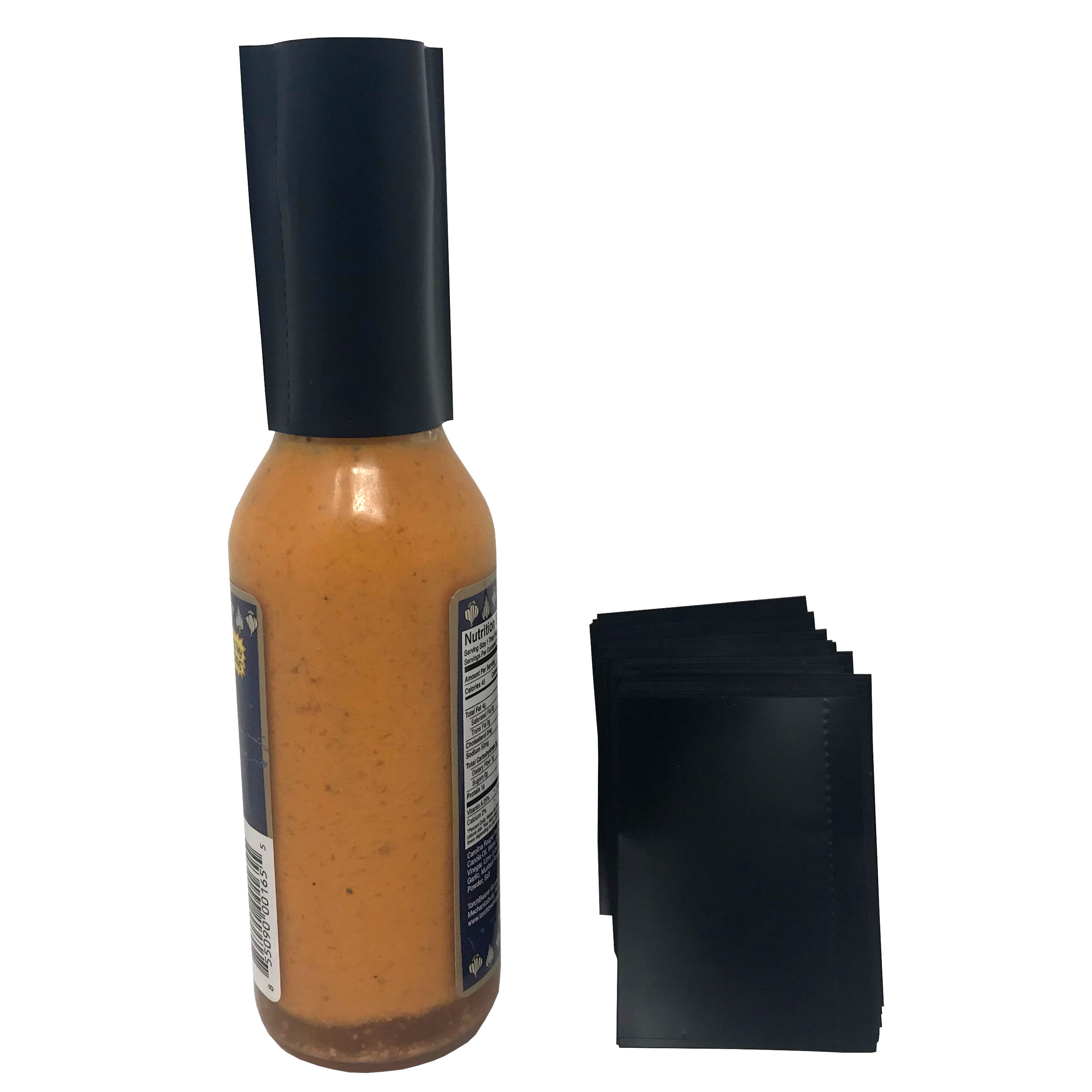 1-1 1/8 Diameter 1,000 Pack Clear Perforated Shrink Bands for Hot Sauce Bottles and Woozy Bottles 